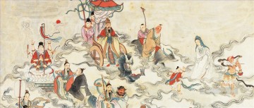 Buddhist Painting - A Chinese Immortals Ritual Buddhism